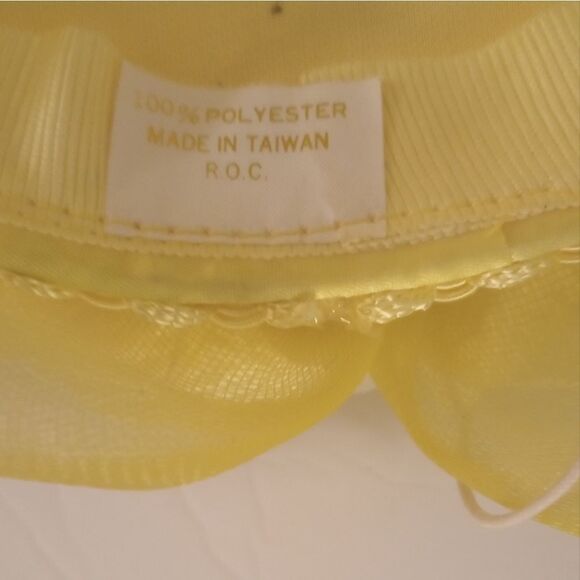 🆕👒 Vintage French Style Fascinator Church Hat - Yellow - Picture 6 of 7